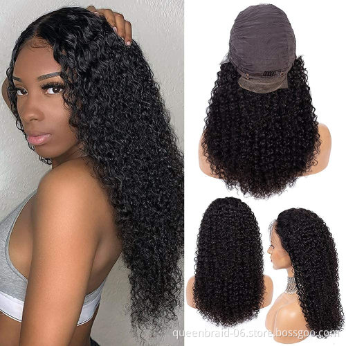 Deep Wave HD Transparent Lace Front Wigs Human Hair Pre Plucked with Baby Hair Density Brazilian 4X4 Lace Closure Human Hair Wig